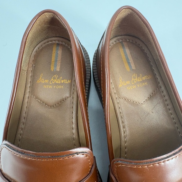 Sam Edelman Laurs Brown Lug-Sole Leather Loafer - Picture 6 of 10